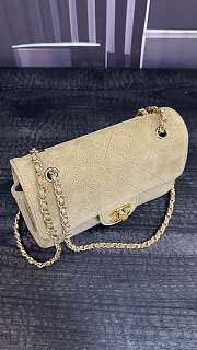 Chanel Mini Suede Maxi Flap Bag In Beige - 2