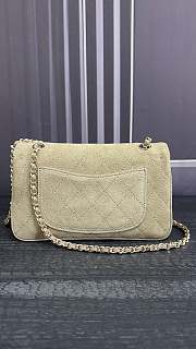 Chanel Mini Suede Maxi Flap Bag In Beige - 4