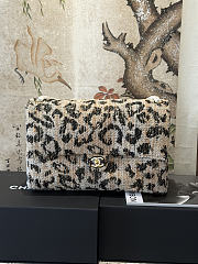 Chanel Leopard Print Tweed Classic Flap Bag - 1