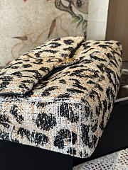 Chanel Leopard Print Tweed Classic Flap Bag - 6