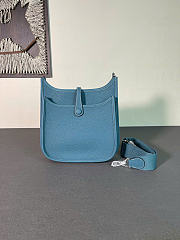 Hermes Taurillon Clemence Evelyne TPM New Blue Jean - 5