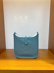 Hermes Taurillon Clemence Evelyne TPM New Blue Jean - 3
