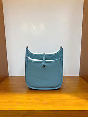 Hermes Taurillon Clemence Evelyne TPM New Blue Jean - 2