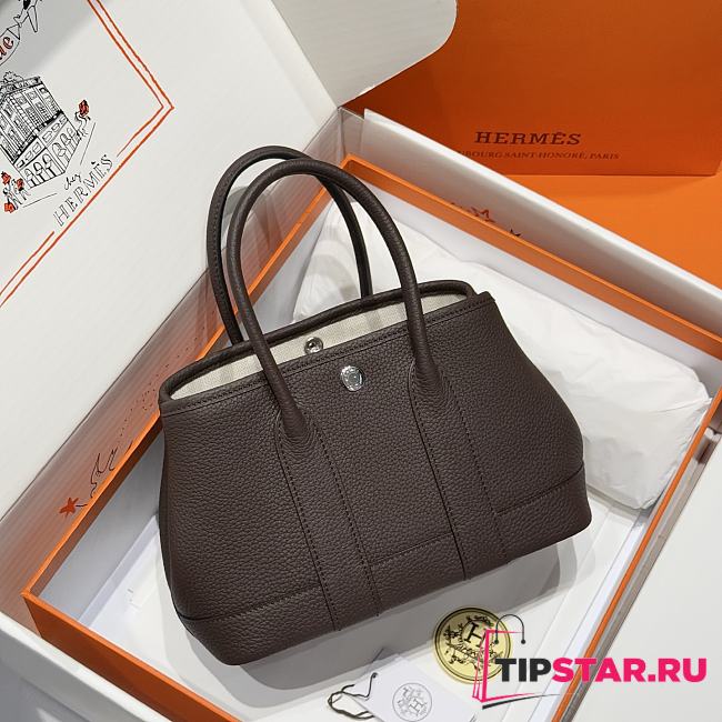 Hermes Mini 23 Negonda Neo Garden Ebene In Chocolate Brown - 1