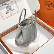 Hermes Mini 23 Negonda Neo Garden Ebene In Gris Pale - 6