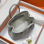Hermes Mini 23 Negonda Neo Garden Ebene In Gris Pale - 5