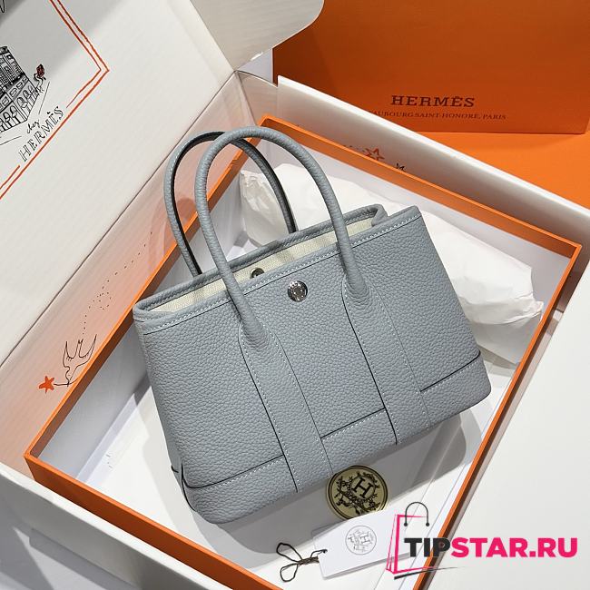Hermes Mini 23 Negonda Neo Garden Ebene In Gris Perle - 1