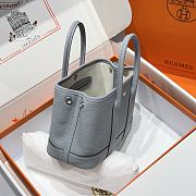 Hermes Mini 23 Negonda Neo Garden Ebene In Gris Perle - 3