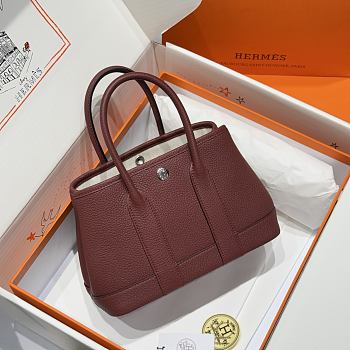 Hermes Mini 23 Negonda Neo Garden Ebene In Burgundy