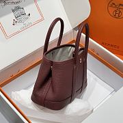 Hermes Mini 23 Negonda Neo Garden Ebene In Burgundy - 5