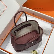 Hermes Mini 23 Negonda Neo Garden Ebene In Burgundy - 2
