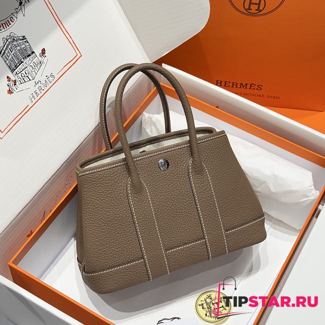Hermes Mini 23 Negonda Neo Garden Ebene In Taupe Brown - 1