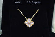 VCA Diamond Vintage Alhambra Necklace In Gold - 1