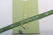 VCA Diamond Vintage Alhambra Necklace In Gold - 6