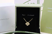 VCA Diamond Vintage Alhambra Necklace In Gold - 5