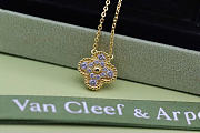 VCA Diamond Vintage Alhambra Necklace In Gold - 3