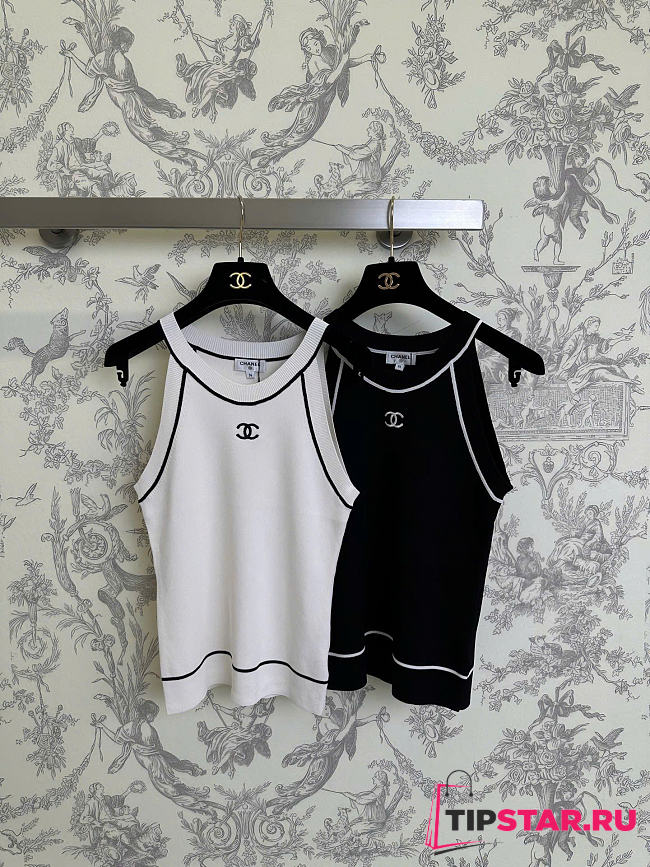Chanel Tank Top In Black/ White - 1