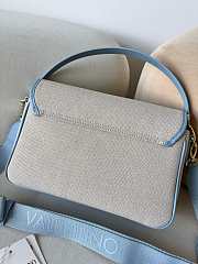 Valentino Chelsea Fabric Medium Crossbody Bag In Blue - 6