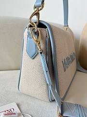 Valentino Chelsea Fabric Medium Crossbody Bag In Blue - 2