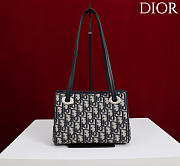 Dior Small Promenade Shopping Bag Blue Dior Oblique Jacquard - 6