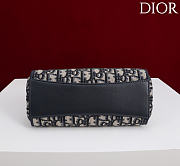 Dior Small Promenade Shopping Bag Blue Dior Oblique Jacquard - 5