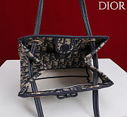 Dior Small Promenade Shopping Bag Blue Dior Oblique Jacquard - 3