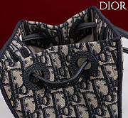 Dior Small Promenade Shopping Bag Blue Dior Oblique Jacquard - 2