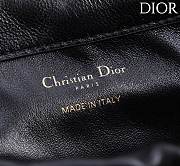 Dior Medium Sac Lady Bag Woven Calfskin In Black - 6
