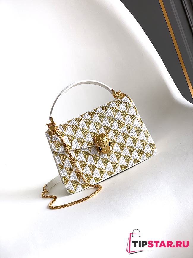 Bvlgari Serpenti Forever Day-to-Night Shoulder Bag In Gold - 1