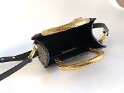 Bvlgari Mini Crystal Dust Tote Shades Of Black Champagne Gold - 5