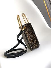 Bvlgari Mini Crystal Dust Tote Shades Of Black Champagne Gold - 4