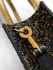 Bvlgari Mini Crystal Dust Tote Shades Of Black Champagne Gold - 2