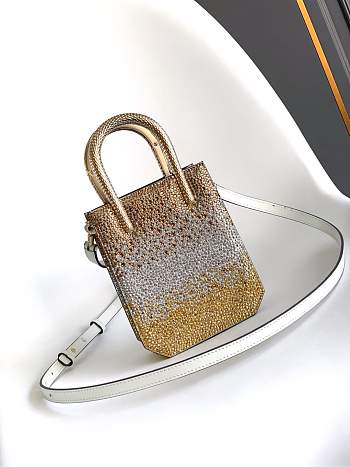 Bvlgari Mini Crystal Dust Tote Silver