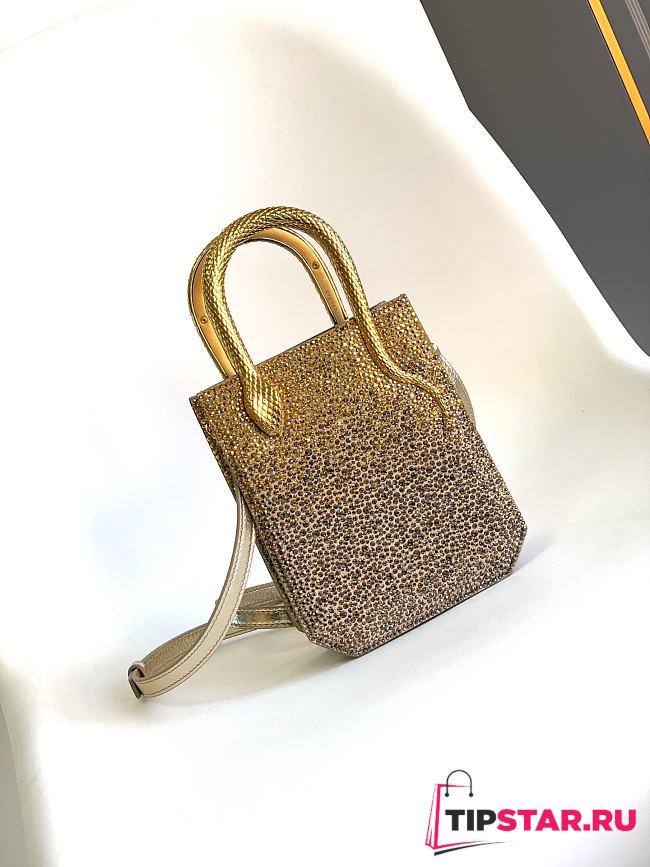 Bvlgari Mini Crystal Dust Tote Shades Of Gold - 1