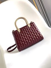 Bvlgari Serpentine Duo Top Handle Bag In Burgundy - 1