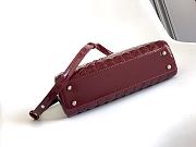 Bvlgari Serpentine Duo Top Handle Bag In Burgundy - 5