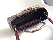 Bvlgari Serpentine Duo Top Handle Bag In Burgundy - 4