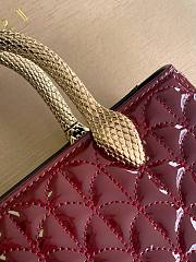 Bvlgari Serpentine Duo Top Handle Bag In Burgundy - 3