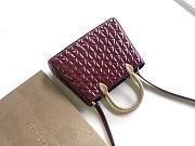 Bvlgari Serpentine Duo Top Handle Bag In Burgundy - 2