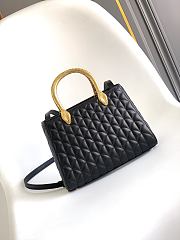 Bvlgari Serpentine Duo Top Handle Bag In Black - 1