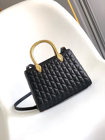 Bvlgari Serpentine Duo Top Handle Bag In Black