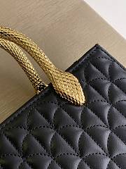 Bvlgari Serpentine Duo Top Handle Bag In Black - 3