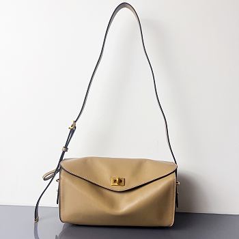 Balenciaga Smooth Calfskin Medium Le 7 Shoulder Bag Beige
