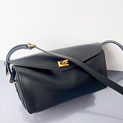 Balenciaga Smooth Calfskin Medium Le 7 Shoulder Bag Black - 2