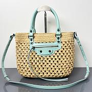 Balenciaga Women's Le City Basket Small in Natural/mint - 1
