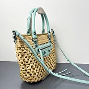Balenciaga Women's Le City Basket Small in Natural/mint - 2