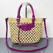 Balenciaga Women's Le City Basket Small in Natural/purple - 1