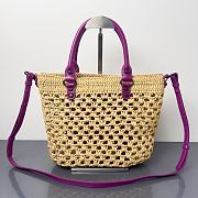 Balenciaga Women's Le City Basket Small in Natural/purple - 4