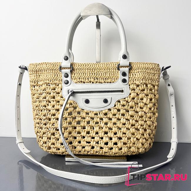 Balenciaga Women's Le City Basket Small in Natural/white - 1