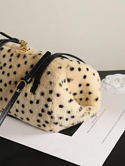 Chanel Pony Hair Cheetah Print Pretty CC Clutch With Strap Light Beige Black - 3